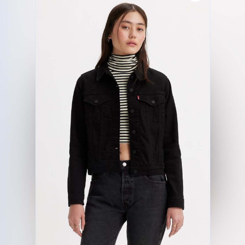 LEVI’S ORIGINAL TRUCKER JACKET BLACK - WOMEN SMALL NWT